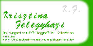 krisztina felegyhazi business card